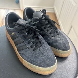 Black adidas sambas